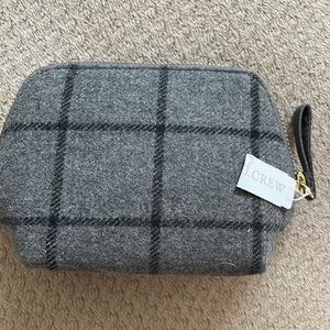 BRAND NEW! J. Crew make up clutch. Never used small make up bag. Black and grey.